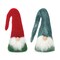 Melrose Gnome Christmas Wine Bottle Toppers - 7" - Red and Green - Set of 6